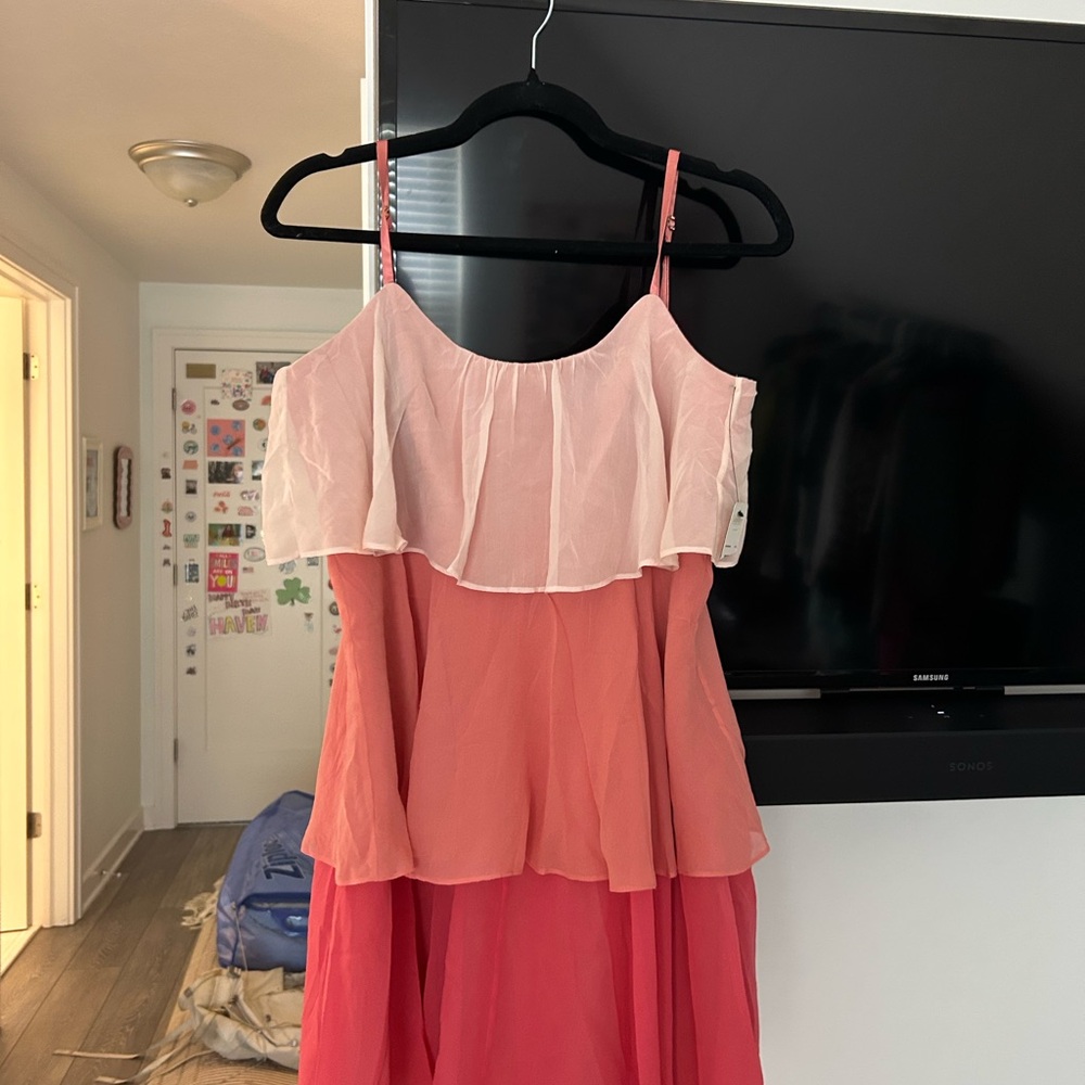 Boutique 9 Pink Tiered Spaghetti Strap Sundress